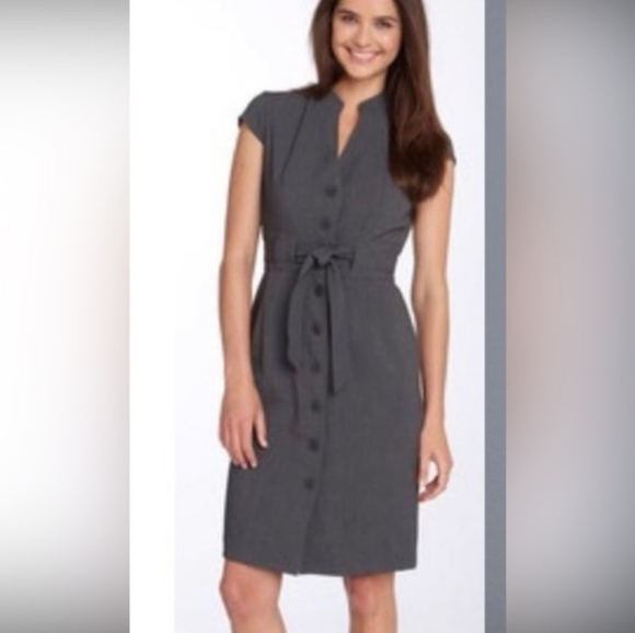 Calvin Klein Dresses & Skirts - Calvin Klein Women Size  2 Charcoal Button-Front Midi Dress